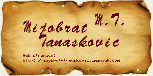 Mijobrat Tanasković vizit kartica